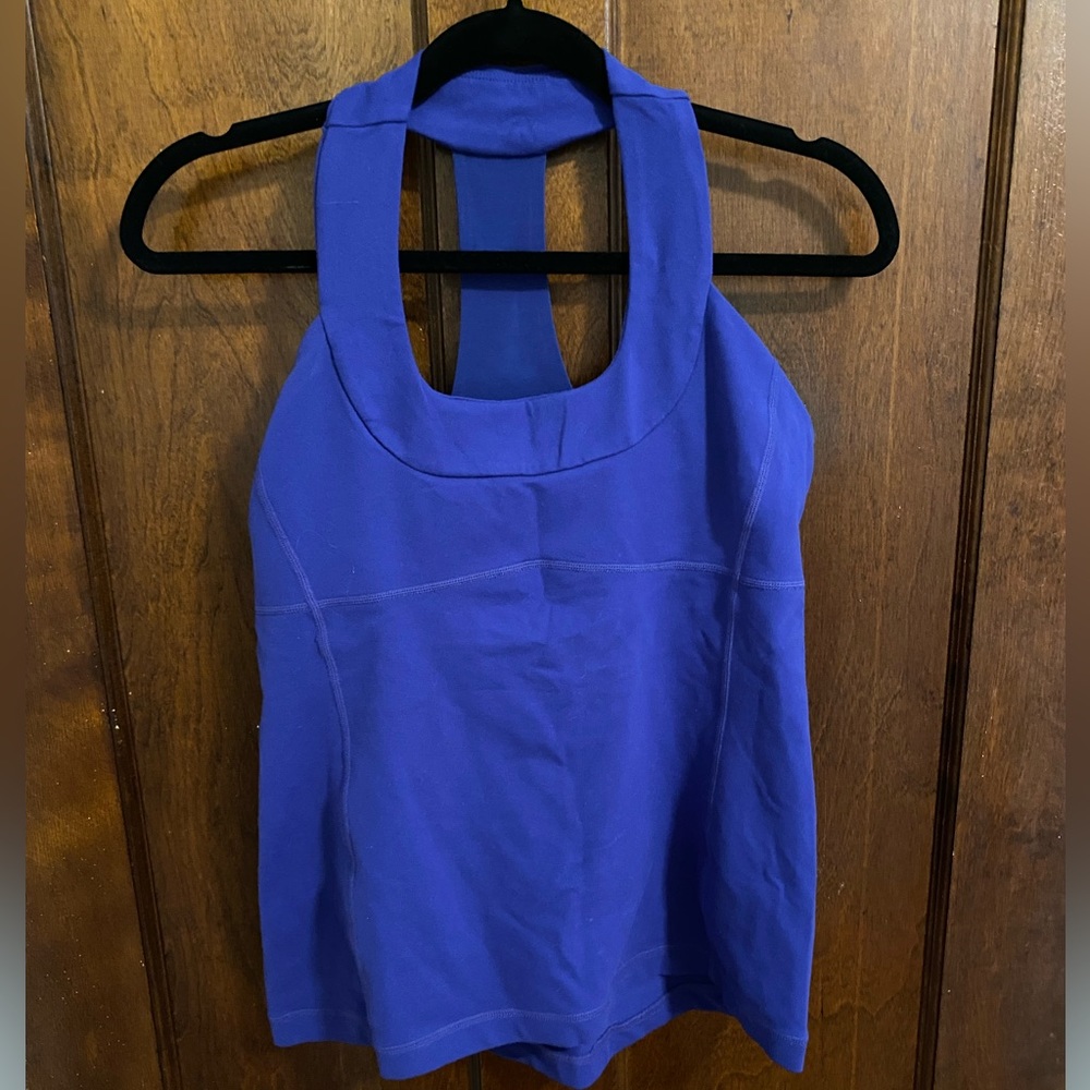 Lululemon Royal Blue Built-in-Bra Tank Top, EUC 10